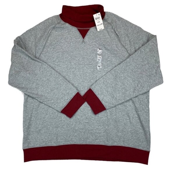 Clubroom Mens Gray Turtle Neck Classic Fit Fleece Sweatshirt XXL - Picture 1 of 9